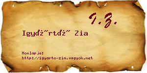 Igyártó Zia névjegykártya